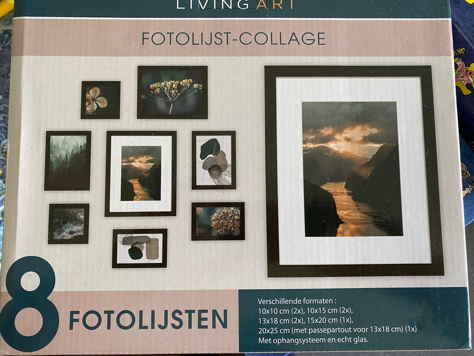6x Living Art Fotolijst-collage - 8 stuks, diverse formaten, Ophalen, Nieuw, Collagelijst, Glas