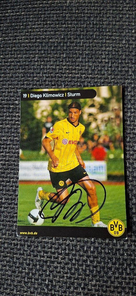 Spelerskaart met handtekening; Diego Klimowicz # Dortmund, Ophalen of Verzenden, Nieuw, Buitenlandse clubs, Spelerskaart