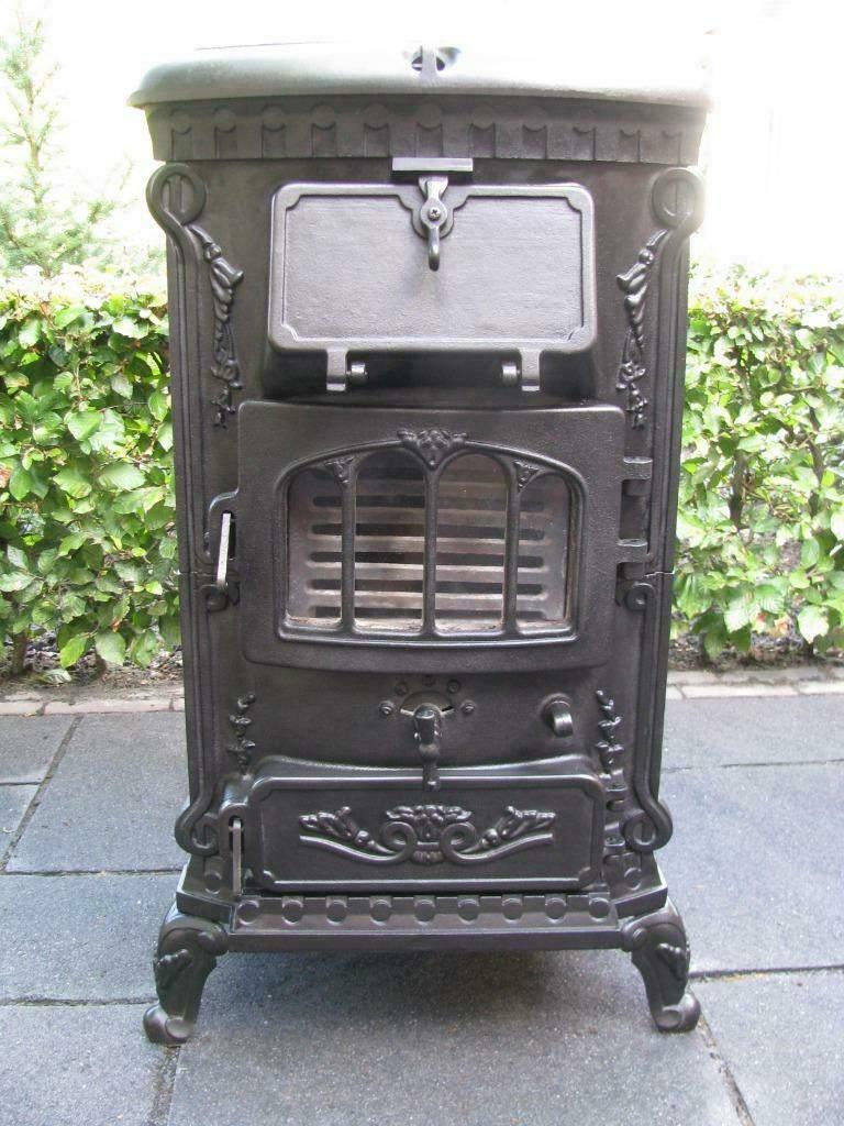 Prachtige Thermocet Rose houtkachel of kolen (10,5KW) 350m3, Ophalen, Gebruikt, Metaal, Brocante