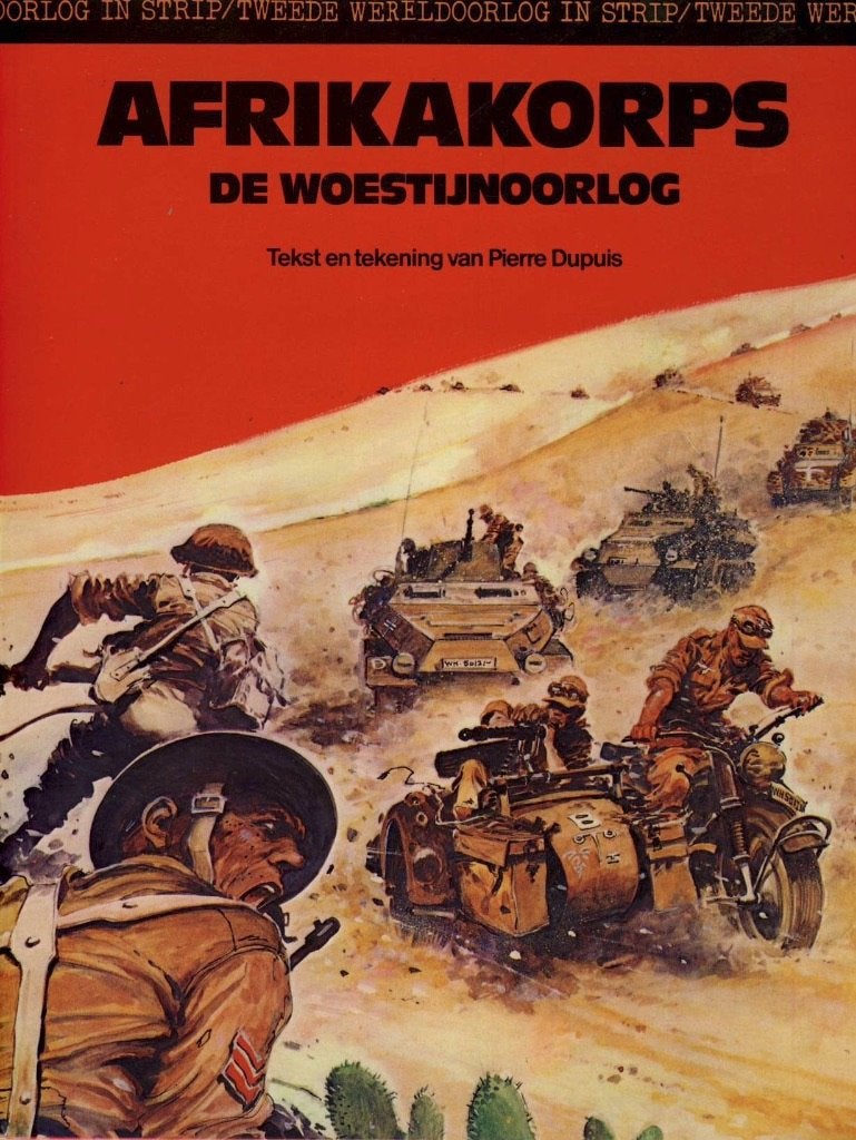 Afrikakorps - De woestijnoorlog, Gelezen, Eén stripboek, Ophalen of Verzenden, Pierre Dupuis