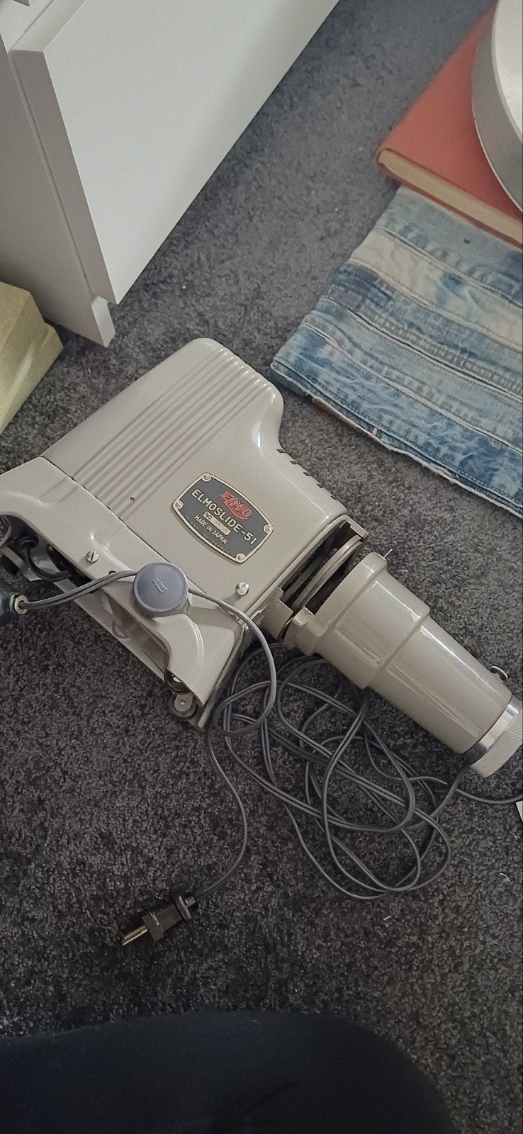 Vintage Elmo Elmoslide-51 Lichtbeeldenprojector met koffer, Ophalen of Verzenden, Gebruikt