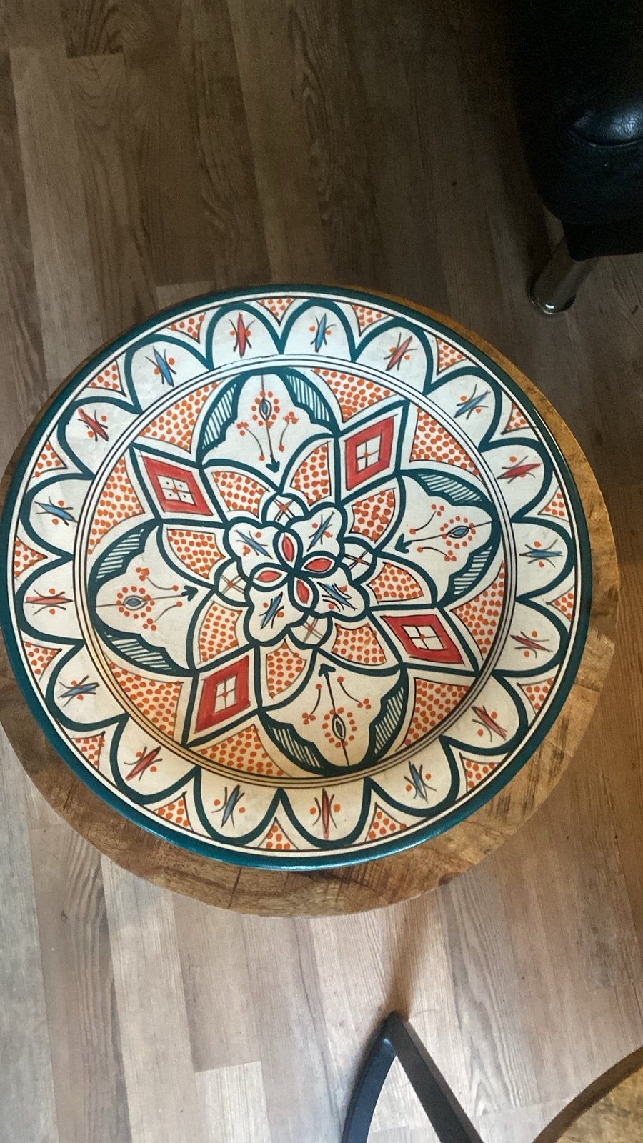Decoratieve Marokkaanse schaal, handgeschilderd, Ophalen of Verzenden