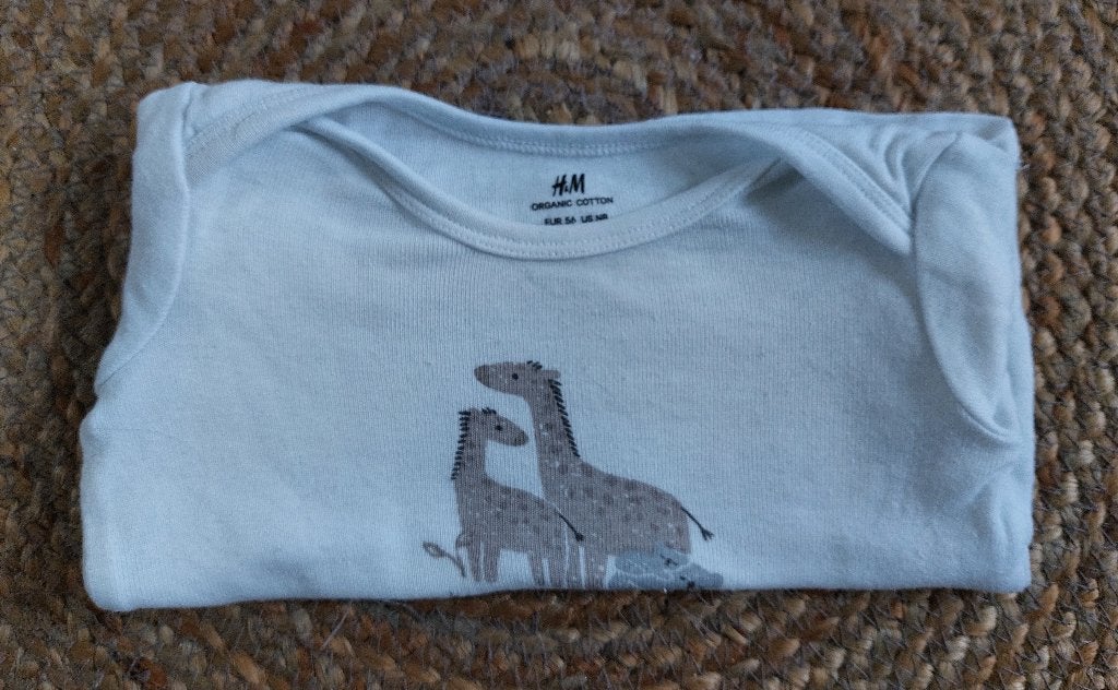 Leuk t-shirt wit met 3 dieren van het merk H&M - maat 56, Kinderen en Baby's, Babykleding | Maat 56, Jongetje of Meisje, H&M, Ophalen of Verzenden
