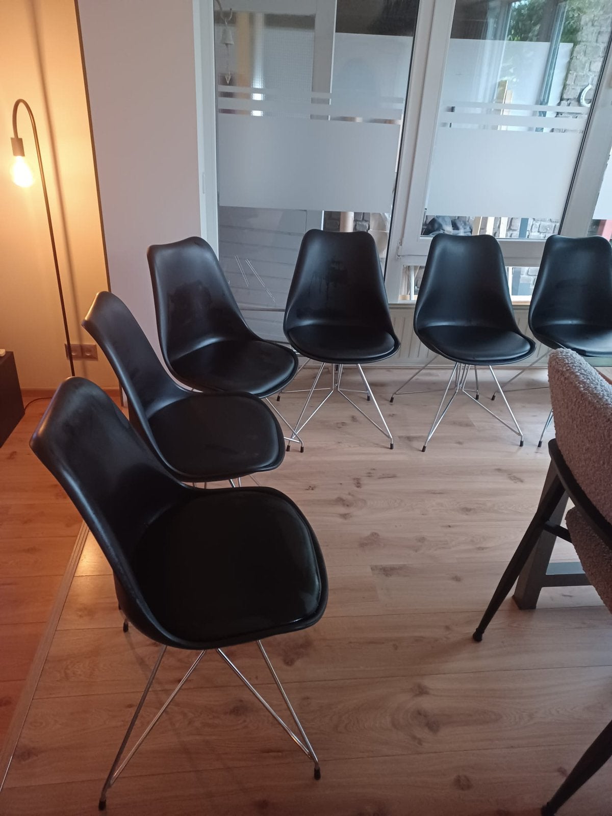 6 eetkamerstoelen, Ophalen, Zo goed als nieuw, Zwart, Vijf, Zes of meer stoelen