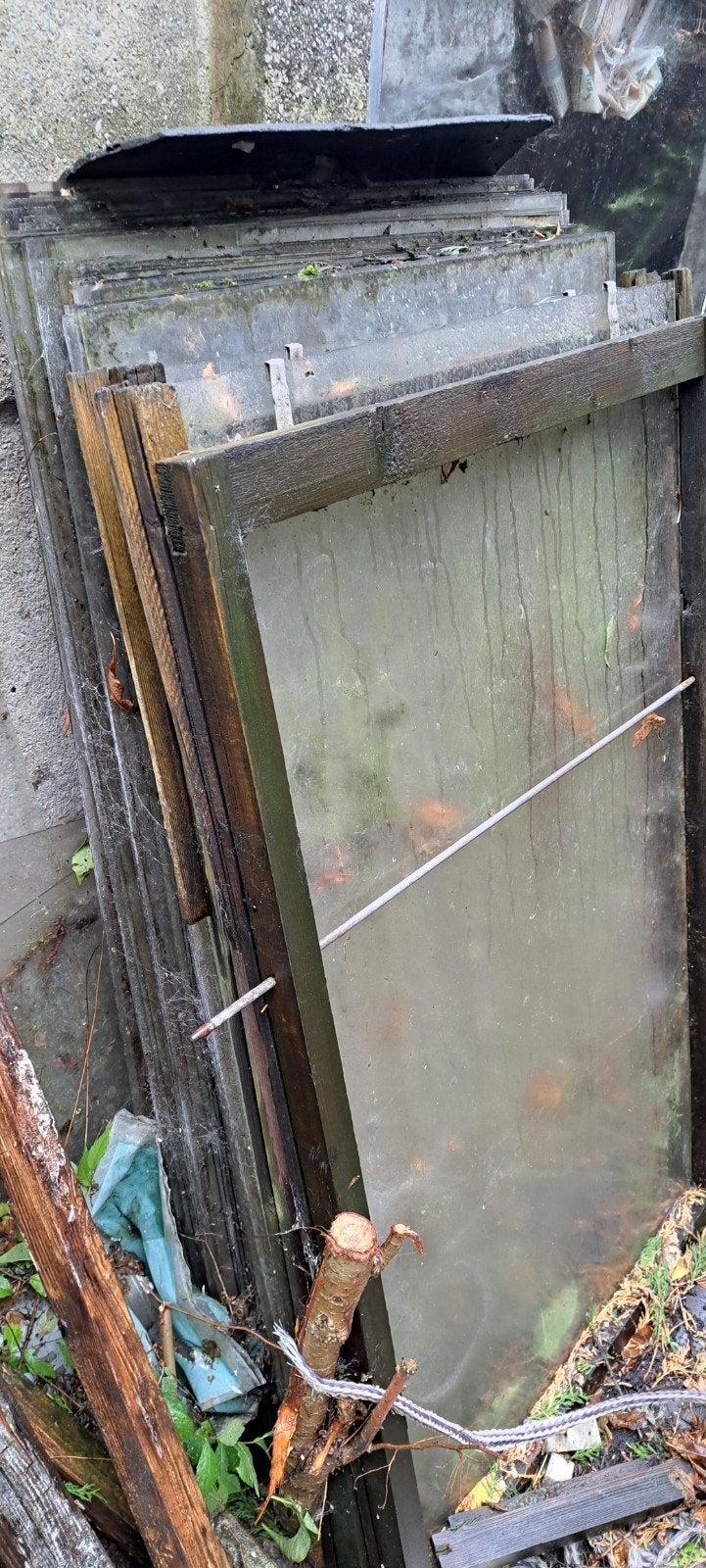tuinders glas / glasplaten tuinkas 72,5 x 140  bieden!, Tuin en Terras, Ophalen, Glas, Gebruikt, Overige materialen