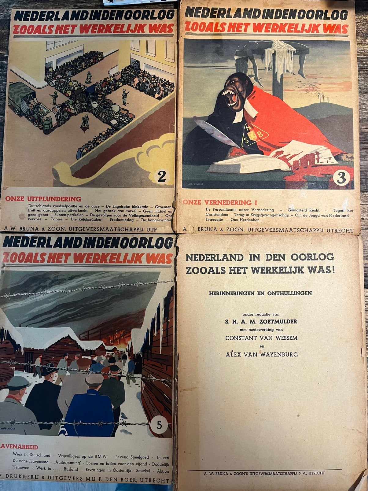 Nederland in den Oorlog Zooals het Werkelijk Was (4 delen), Boeken, Oorlog en Militair, Ophalen of Verzenden, Tweede Wereldoorlog