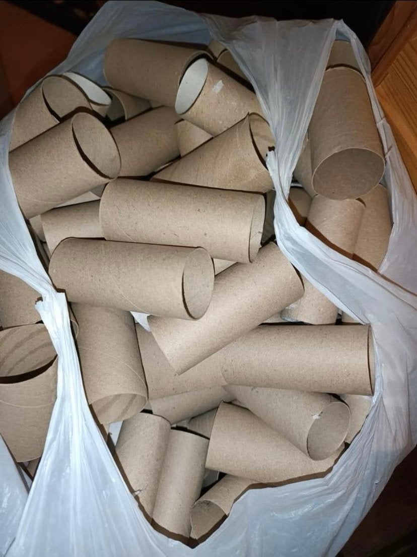 100 lege wc-rollen voor knutselen, Gebruikt, Ophalen of Verzenden, Papier of Karton, Herbruikbaar