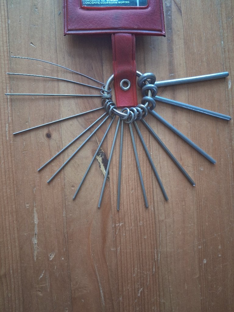 15 delige vintage doorstekerset voor lasaparatuur., Ophalen of Verzenden, Gebruikt