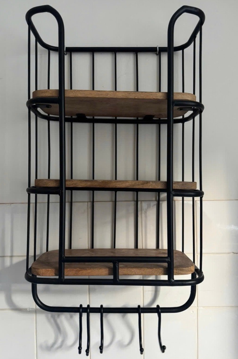 20 euro Uniek handgemaakt bakkersrekje met 3 planken, Huis en Inrichting, Woonaccessoires | Wandplanken en Boekenplanken, Ophalen