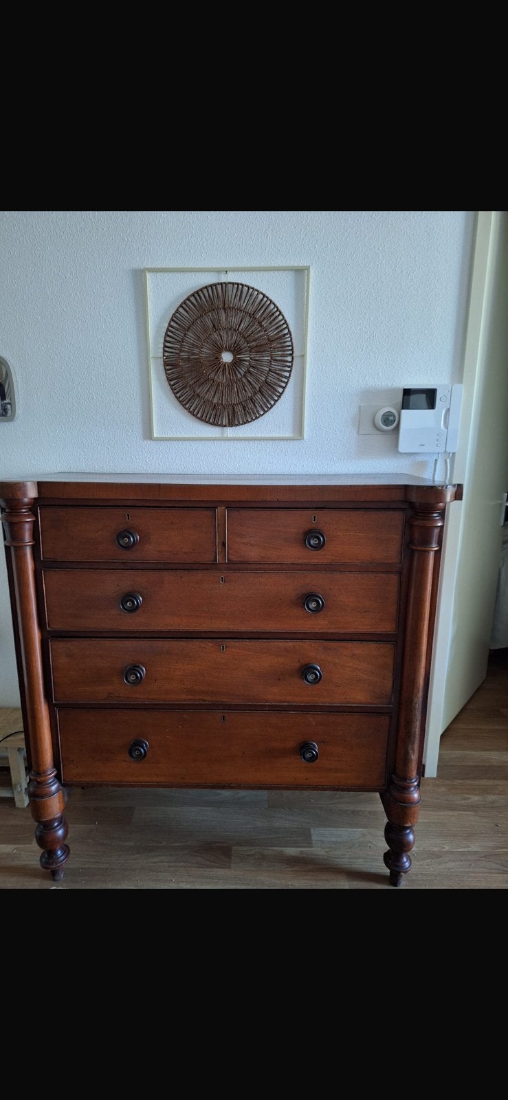Antieke houten kast, Ophalen, Zo goed als nieuw, 25 tot 50 cm, 150 tot 200 cm