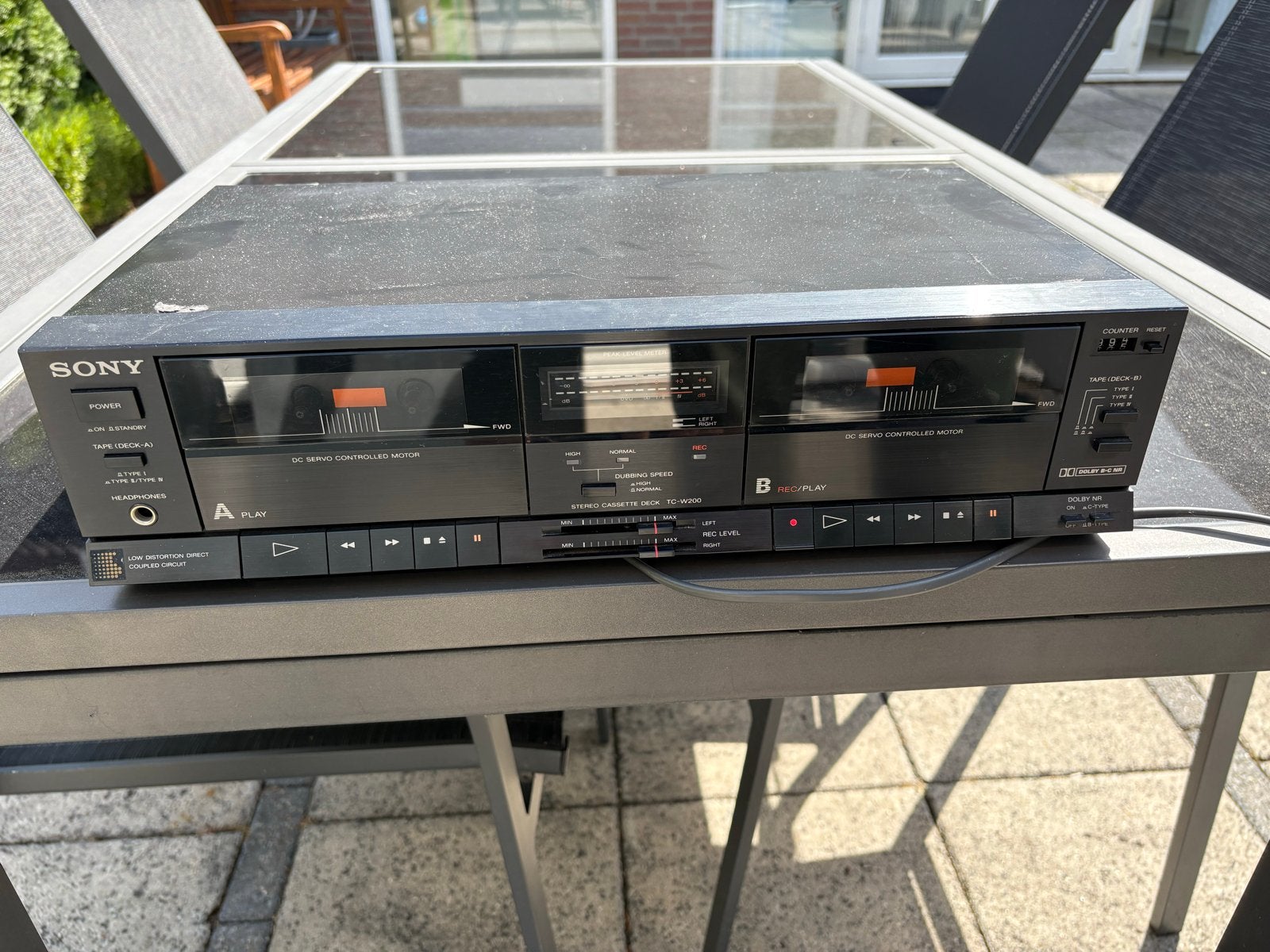 Sony TC-W200 Dubbel Cassettedeck - Vintage Audio, Ophalen, Dubbel, Sony, High speed dubbing