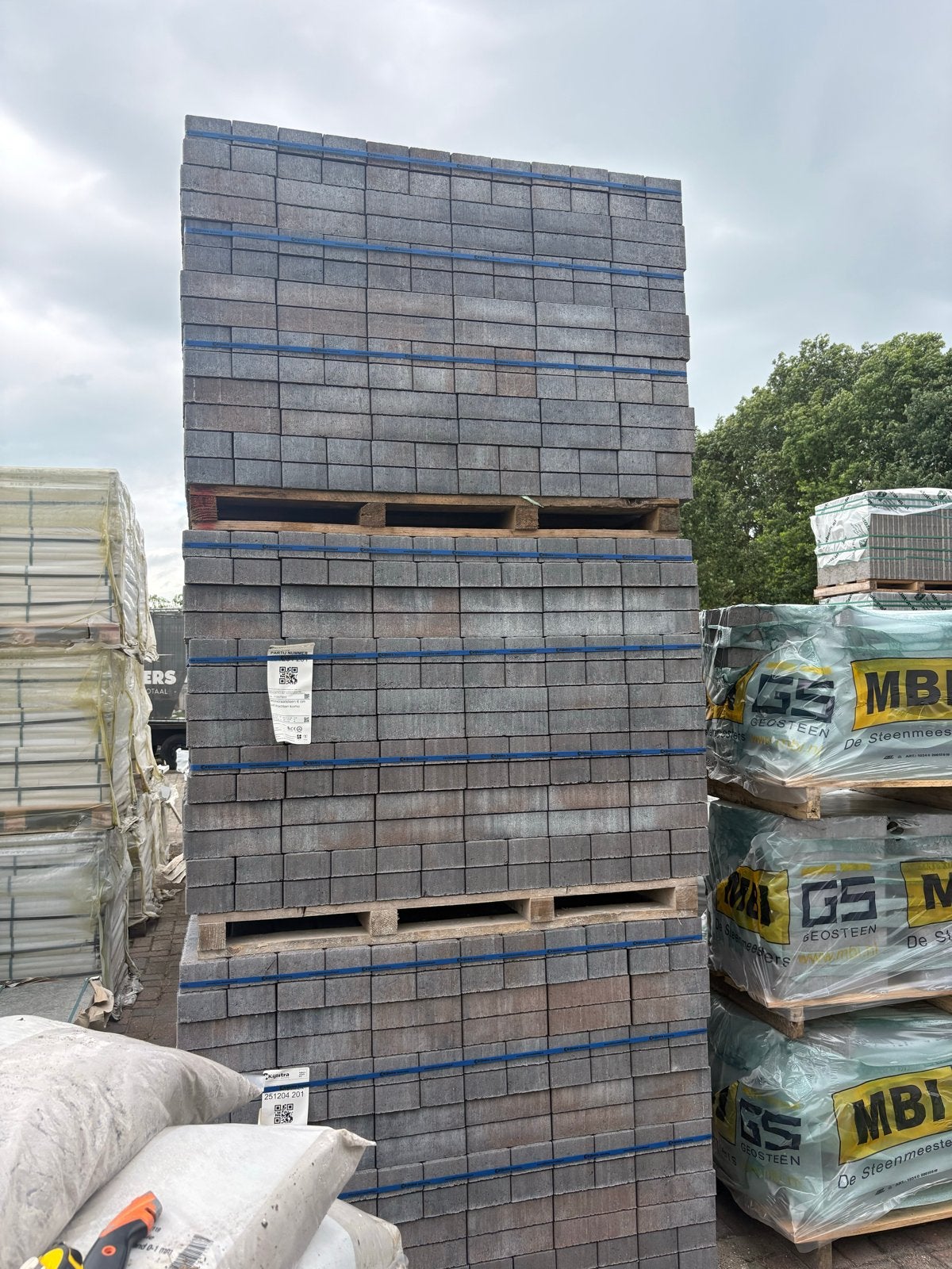Betonstraatsteen 6 cm - Oud Drachten KOMO, Ophalen, Klinkers, Nieuw, 10 m² of meer