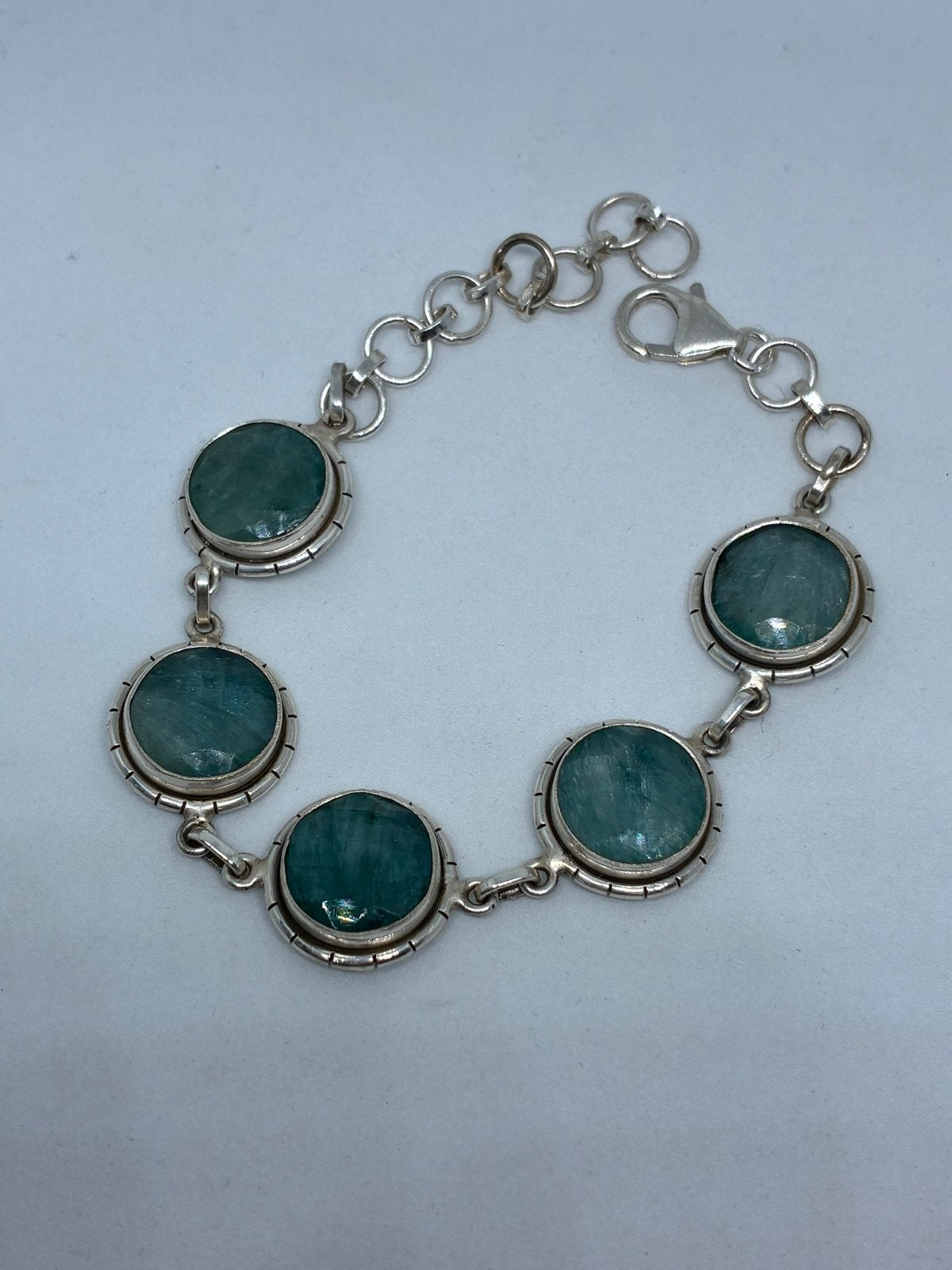 Zilver 925 Armband met Echte Smaragden - Verstelbaar, Zilver en edelstenen, Info@zilver.com, Nieuw, Ophalen of Verzenden