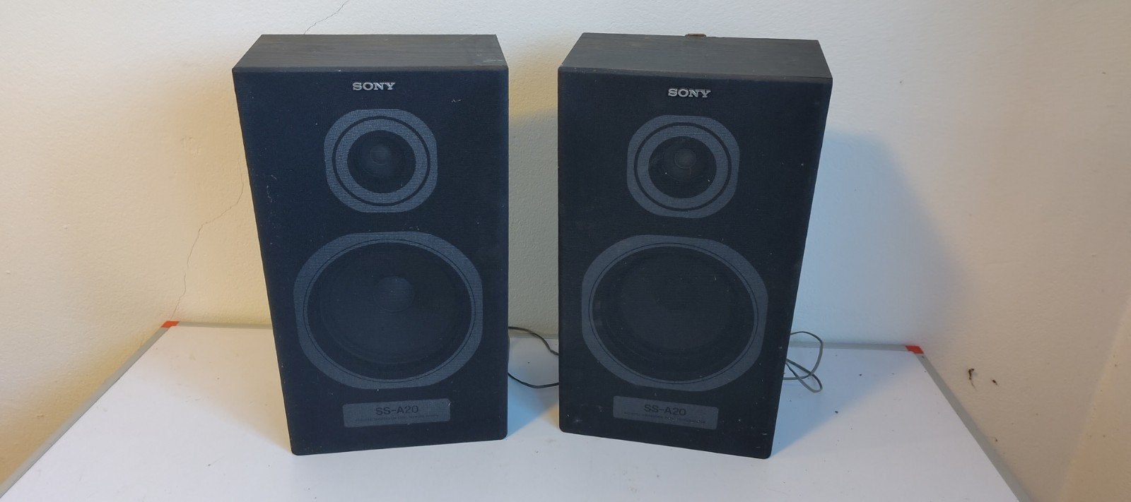 Sony SS-A20 Speaker Systeem - Vintage Boekenplank Speakers, Audio, Tv en Foto, Inclusief kabels, Ophalen of Verzenden, Zo goed als nieuw