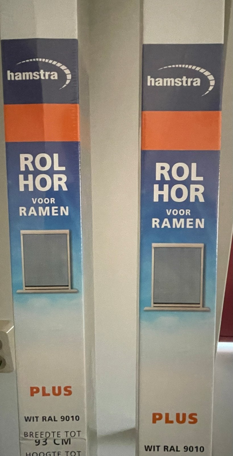 NIEUW 2 stuks Hamstra Rolhor ramen RAL 9010, H155xB93cm, Ophalen, 80 tot 120 cm, Nieuw, Overige typen