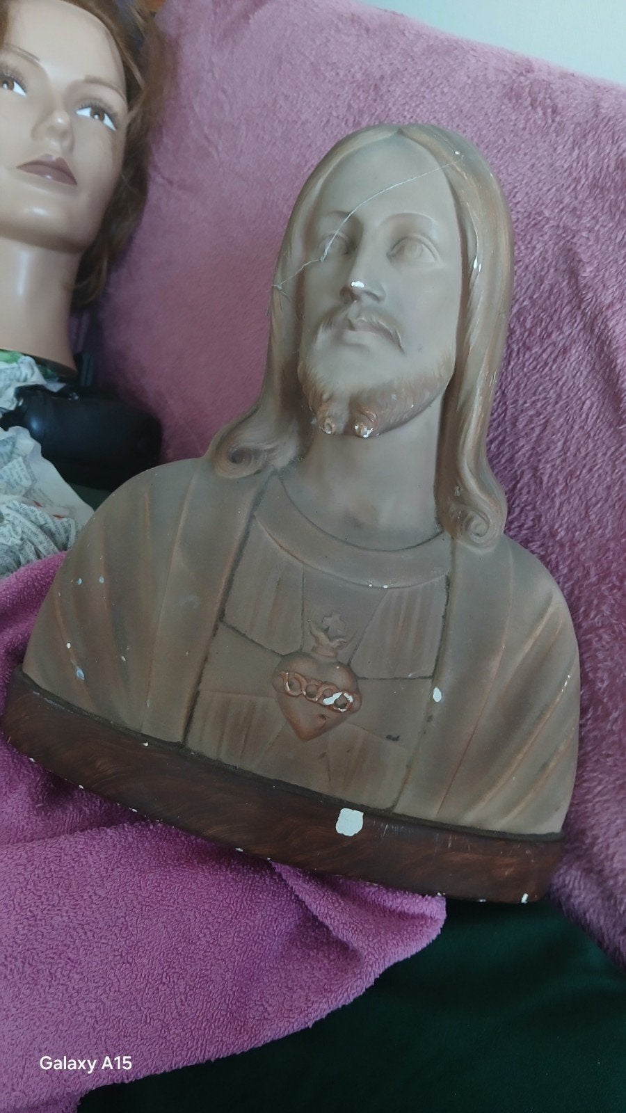 Vintage Jezus Christus Buste - Religieuze Decoratie, Antiek en Kunst, Ophalen