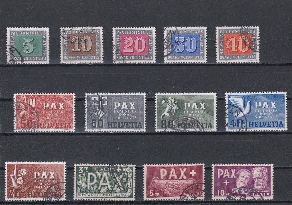 Zwitserland, PAX complete serie gebruikt. Top!, Verzenden, Gestempeld