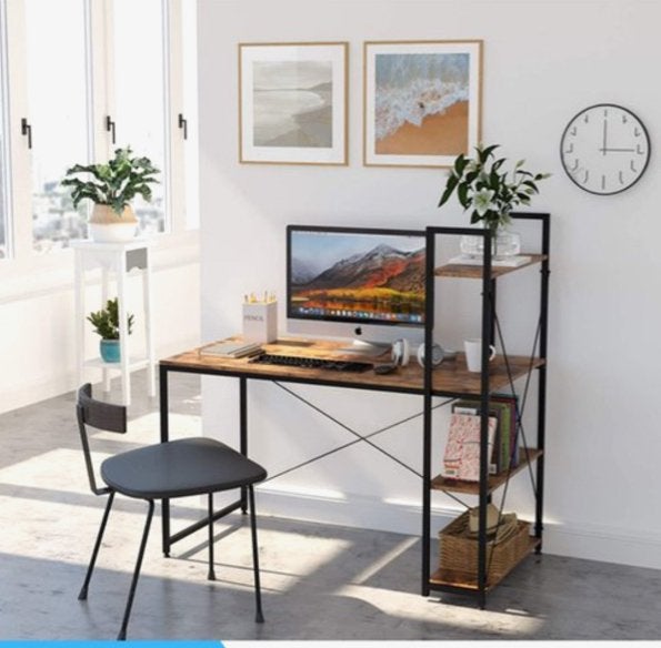 Bureau met Opbergrek - nieuw, Huis en Inrichting, Bureaus, 120 cm, Demontabel, Metaal, Ophalen of Verzenden