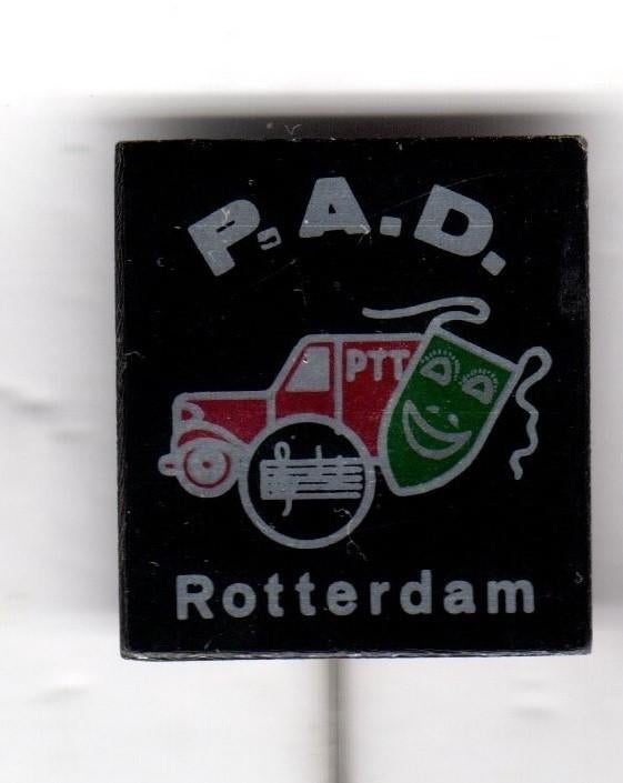 Speldje PAD PTT ROTTERDAM CARNAVAL (A5), Verzamelen, Speldjes, Pins en Buttons, Ophalen of Verzenden, Gebruikt, Overige onderwerpen