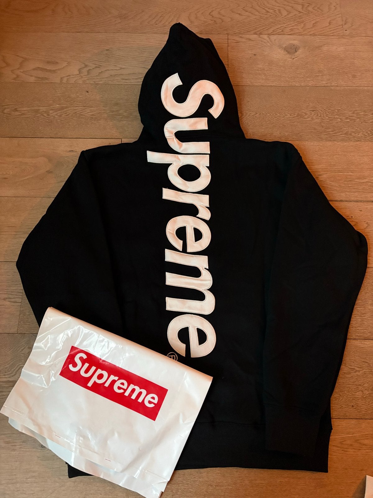 Supreme hoodie - Maat L, Ophalen of Verzenden, Zo goed als nieuw, Maat 52/54 (L), Zwart