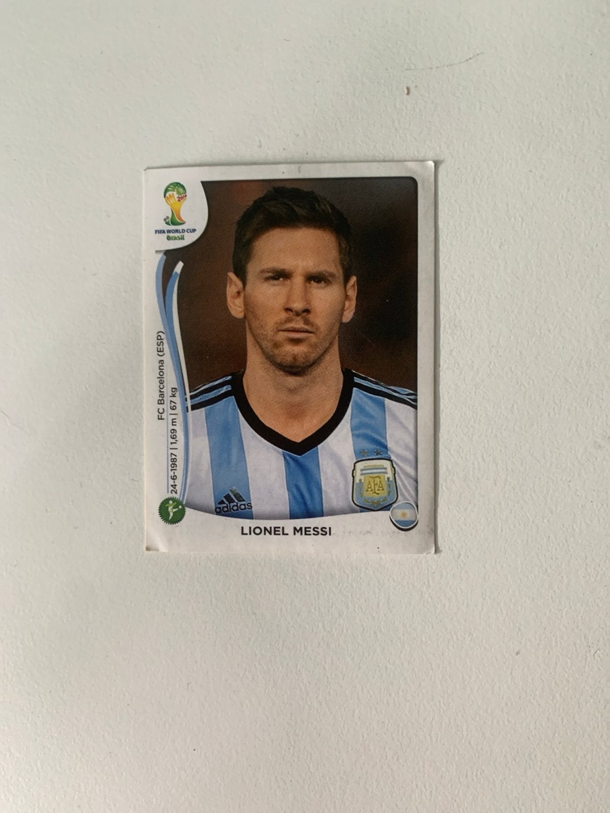 Panini WK 2014 Lionel Messi Sticker, Albert Heijn, Ophalen of Verzenden