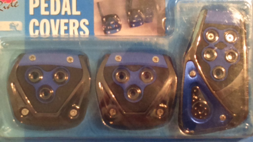 universele Sport Pedalenset in donker chroom/donker blauw, Auto diversen, Ophalen of Verzenden