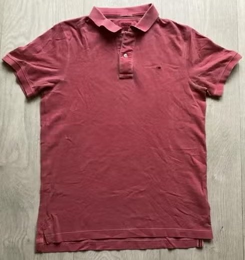 Tommy Hilfiger Polo Shirt Maat L Rood, Kleding | Heren, Maat 52/54 (L), Tommy Hilfiger, Ophalen of Verzenden, Gedragen