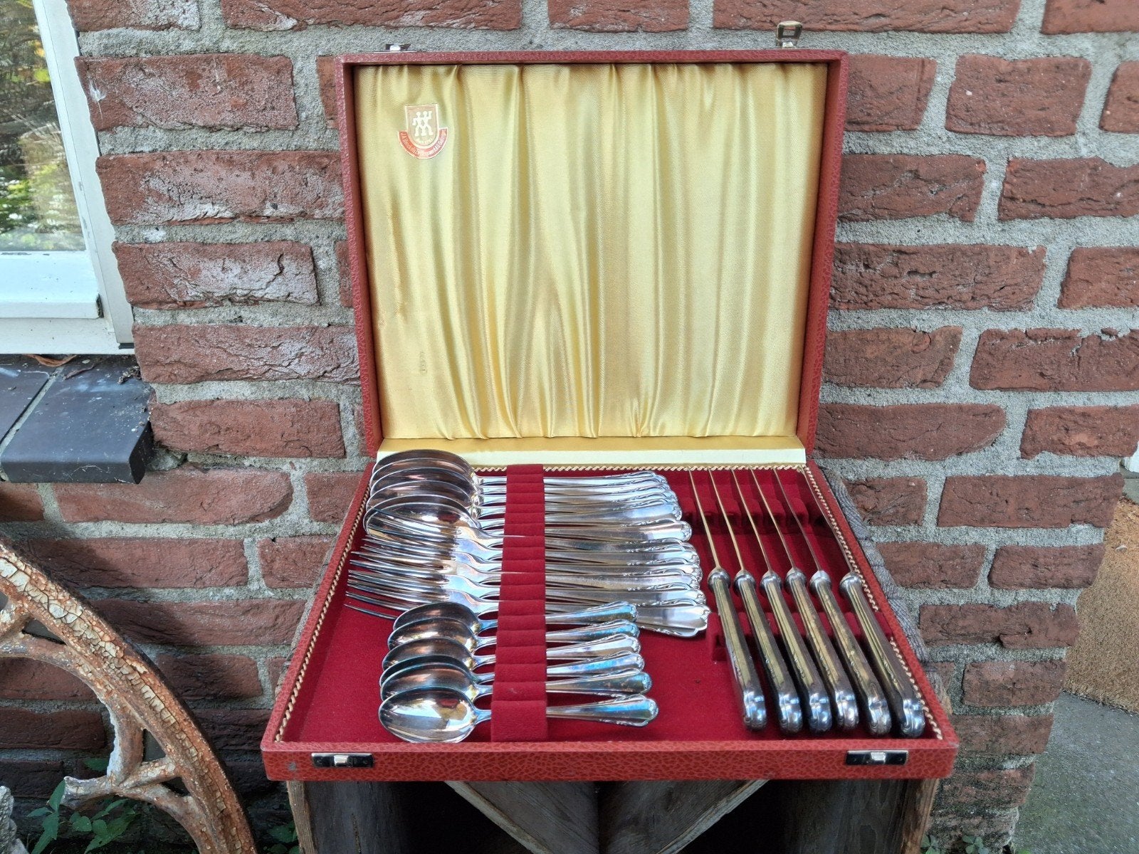 24 delig bsf platura 90 verzilverde bestek cassette, Ophalen of Verzenden