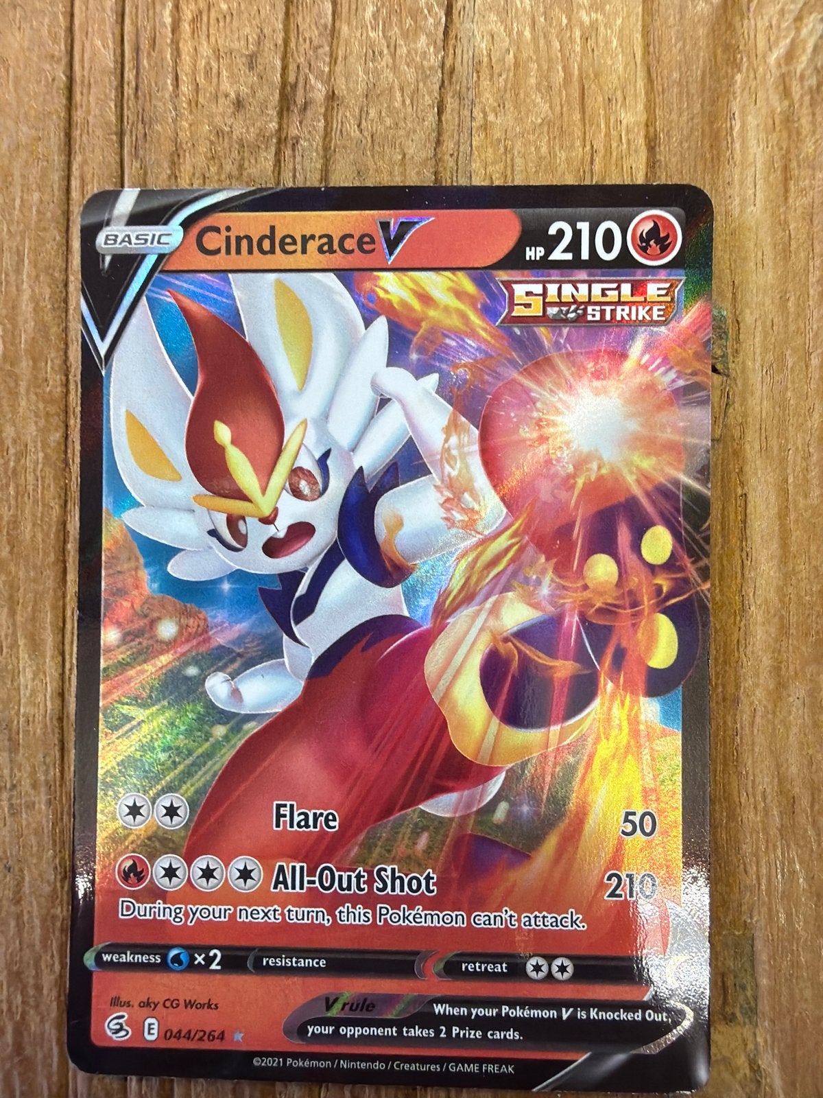 Cinderace V Pokémon Kaart - Single Strike 044/264, Hobby en Vrije tijd, Verzamelkaartspellen | Pokémon, Ophalen of Verzenden, Zo goed als nieuw