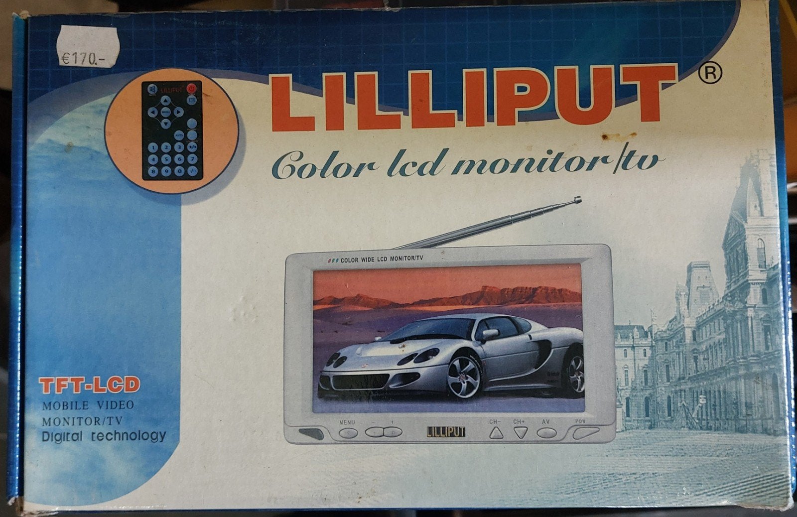 Deze specifieke vintage Lilliput TFT-LCD mobiele monitor/TV, Ophalen, Zo goed als nieuw, 1 bandje