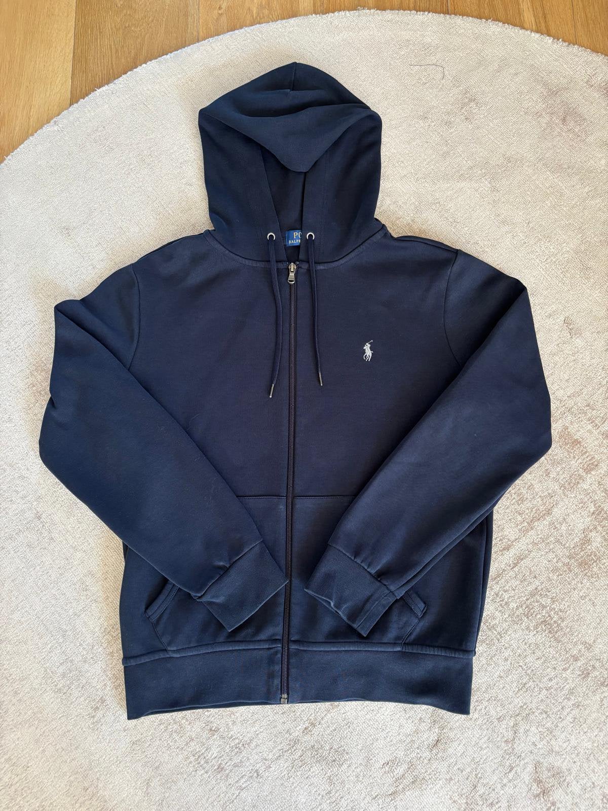 Polo Ralph Lauren Zip Up, Kleding | Heren, Ophalen of Verzenden, Zo goed als nieuw, Maat 46 (S) of kleiner, Blauw