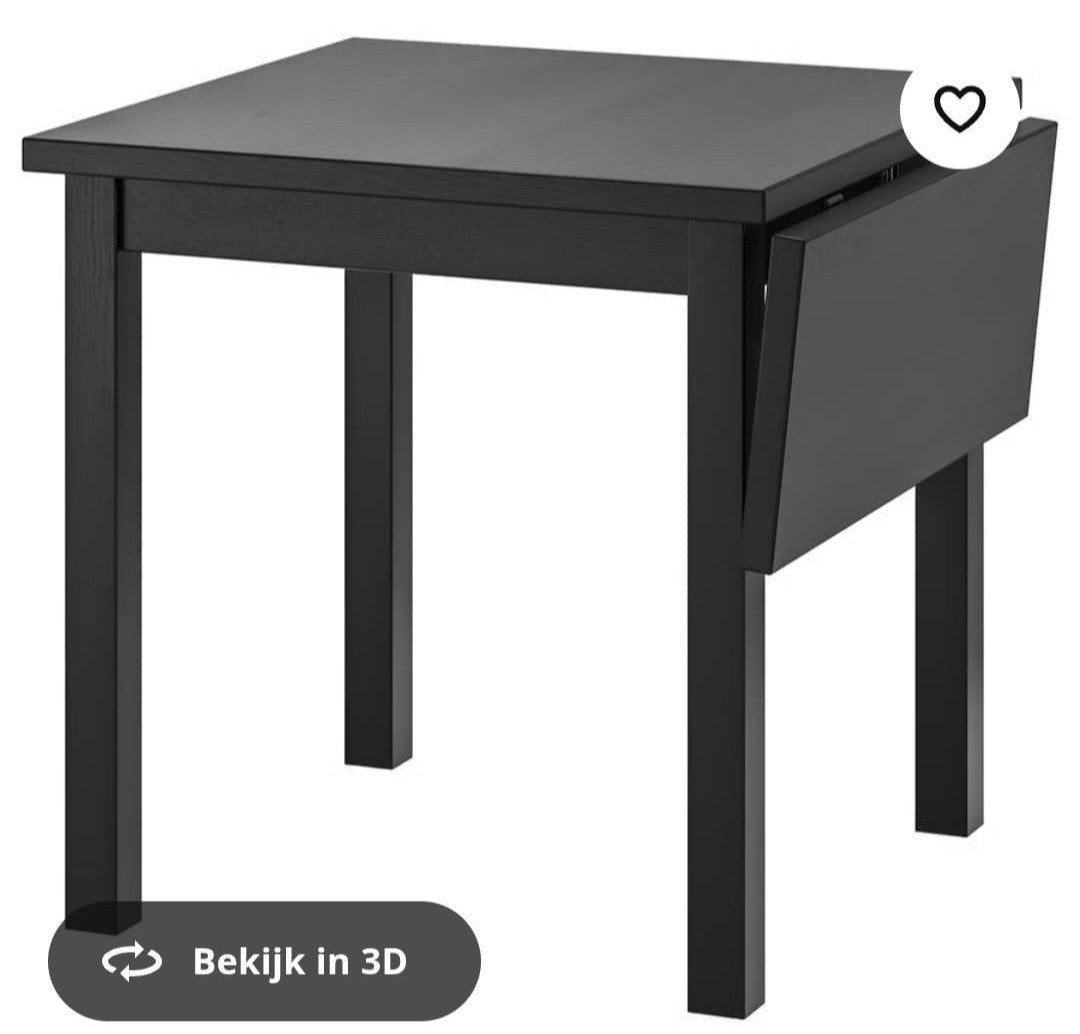 Ikea Norden klaptafel met 2 stoelen, Gebruikt, 100 tot 150 cm, Tot twee personen, 50 tot 100 cm