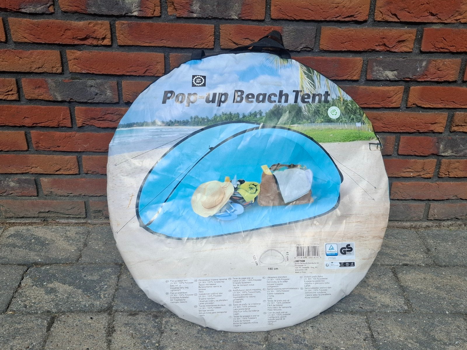 Pop-up strandtent - zo goed als nieuw, Ophalen, Zo goed als nieuw, Tot en met 2