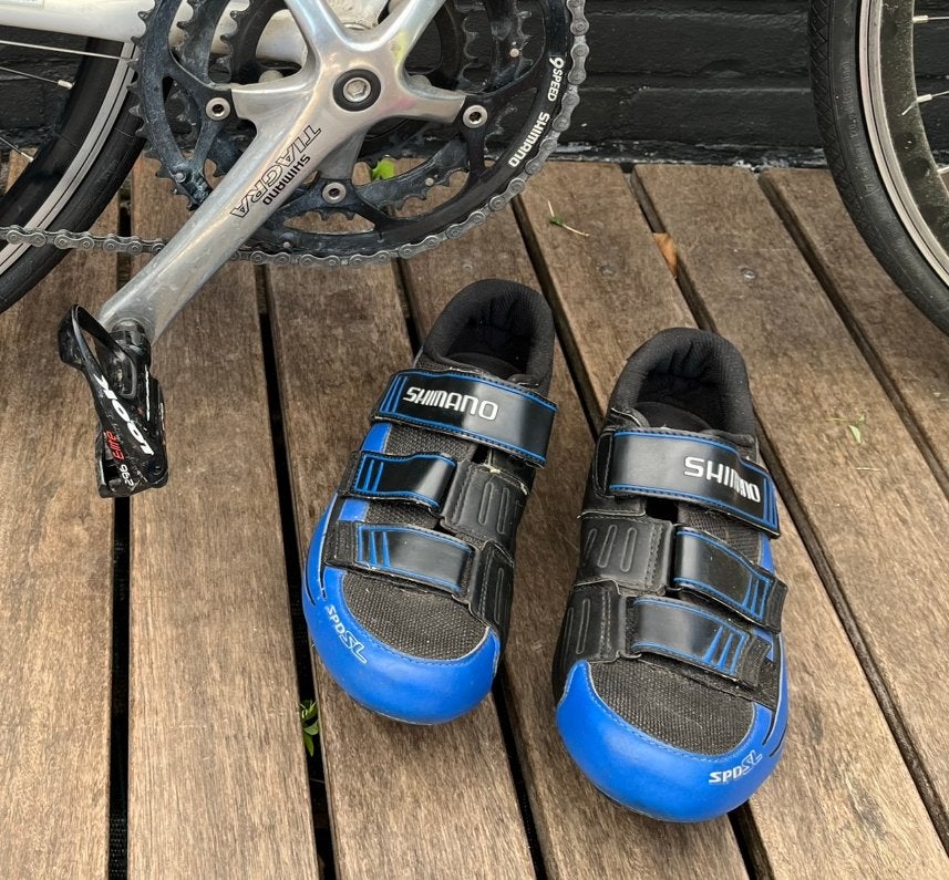 Shimano racefiets schoen maat 46 /passend vanaf 44, Ophalen of Verzenden, Gebruikt