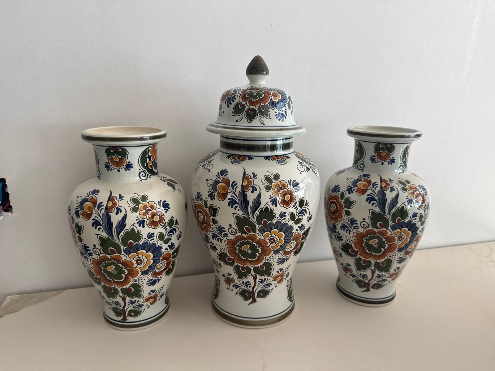 Delfts Polychroom Kasstel - Handwerk Holland, Ophalen of Verzenden