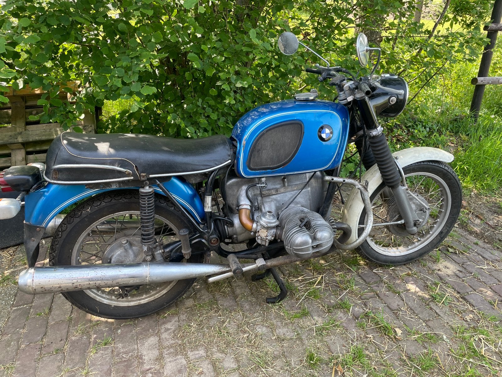 BMW R75/5 klassieker oldtimer motor blauw 1973, Motoren, 2 cilinders, Occasion, Motorrijbewijs A, Meer dan 35 kW