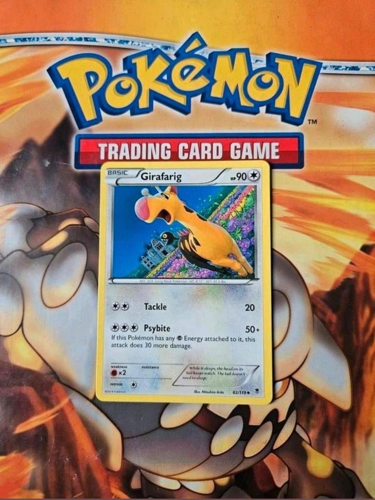 Girafarig 82/119 XY Phantom forces pokemon kaart nm, Ophalen of Verzenden, Zo goed als nieuw, Losse kaart
