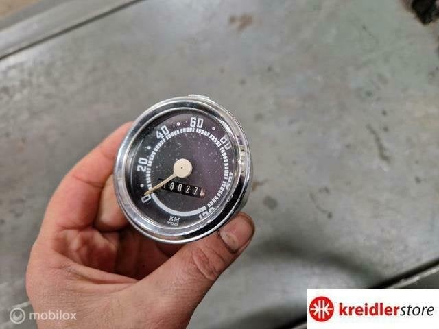 Kreidler VDO Kilometer teller voor Druppelkoplamp werkt goed