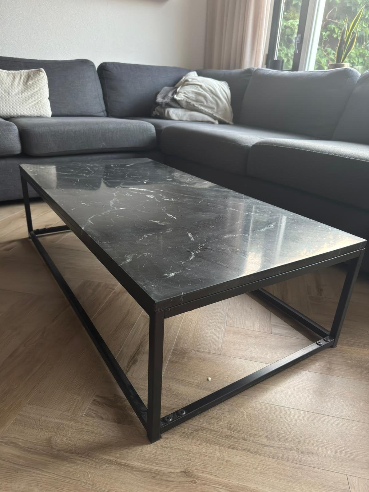 Marmeren salontafel 60x120x30cm - Zo goed als nieuw, Huis en Inrichting, Tafels | Salontafels, Ophalen, Overige materialen, Minder dan 50 cm
