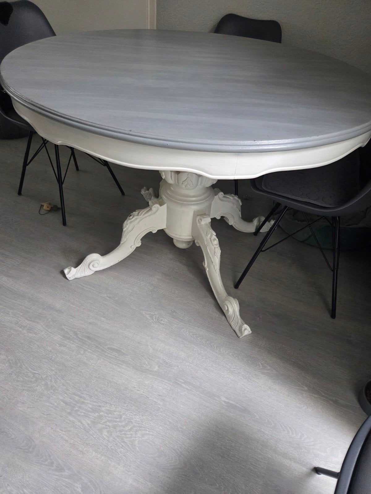 antieke ronde eettafel, Ophalen, Gebruikt, Rond, 100 tot 150 cm