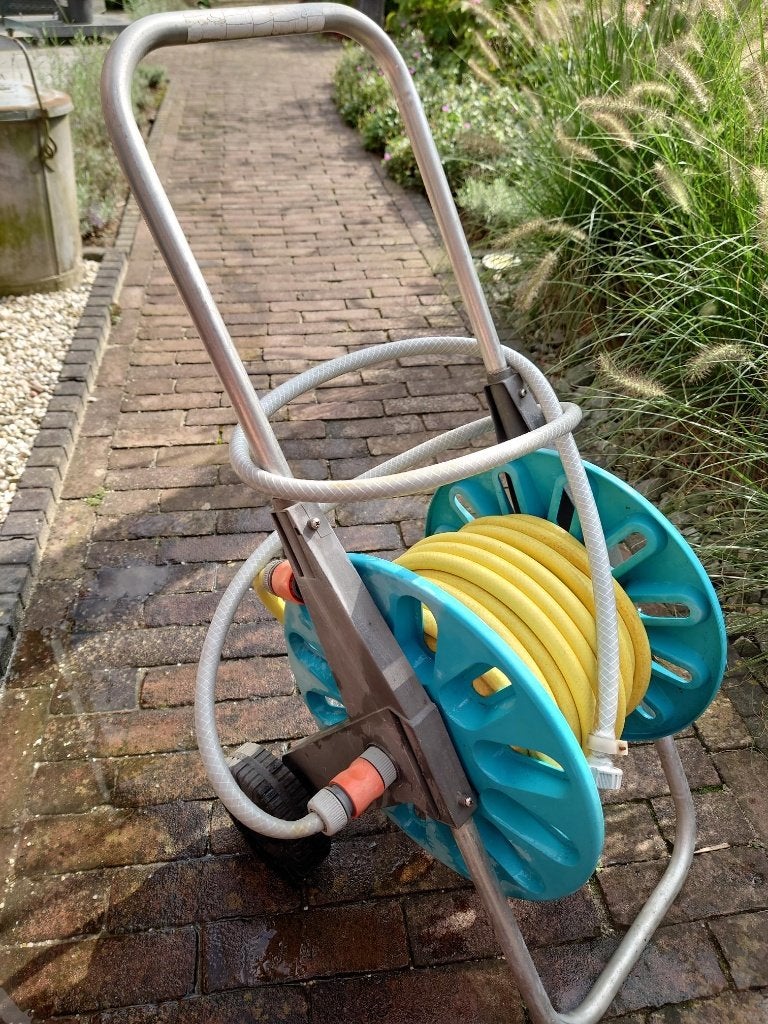 Gardena slangenwagen, Ophalen of Verzenden, Gebruikt, Tuinslanghaspel