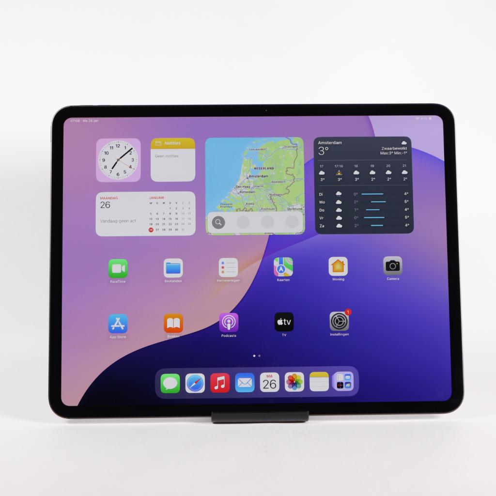 iPad Pro 13'' 2024 M4 256GB Zwart | ZGAN, Computers en Software, Apple iPads, Zo goed als nieuw