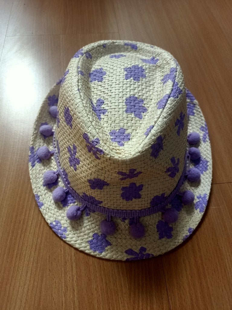 leuke rieten kinder hoedje maat 54, Ophalen, Zo goed als nieuw, Meisje, Hoed