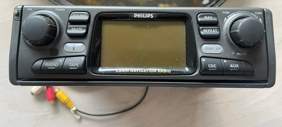 Philips auto radio / Carin navigatie compleet youngtimer, Auto diversen, Ophalen of Verzenden, Zo goed als nieuw