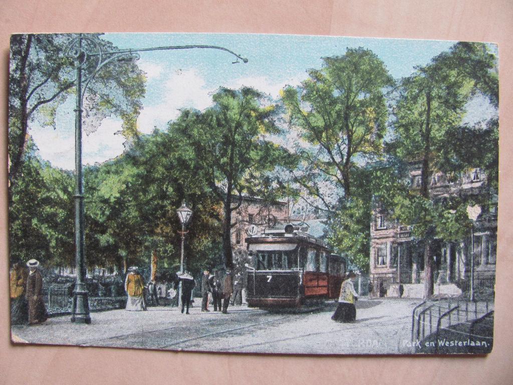 Rotterdam 1906 Westerlaan met tram, Ophalen of Verzenden, Voor 1920, Gelopen, Zuid-Holland
