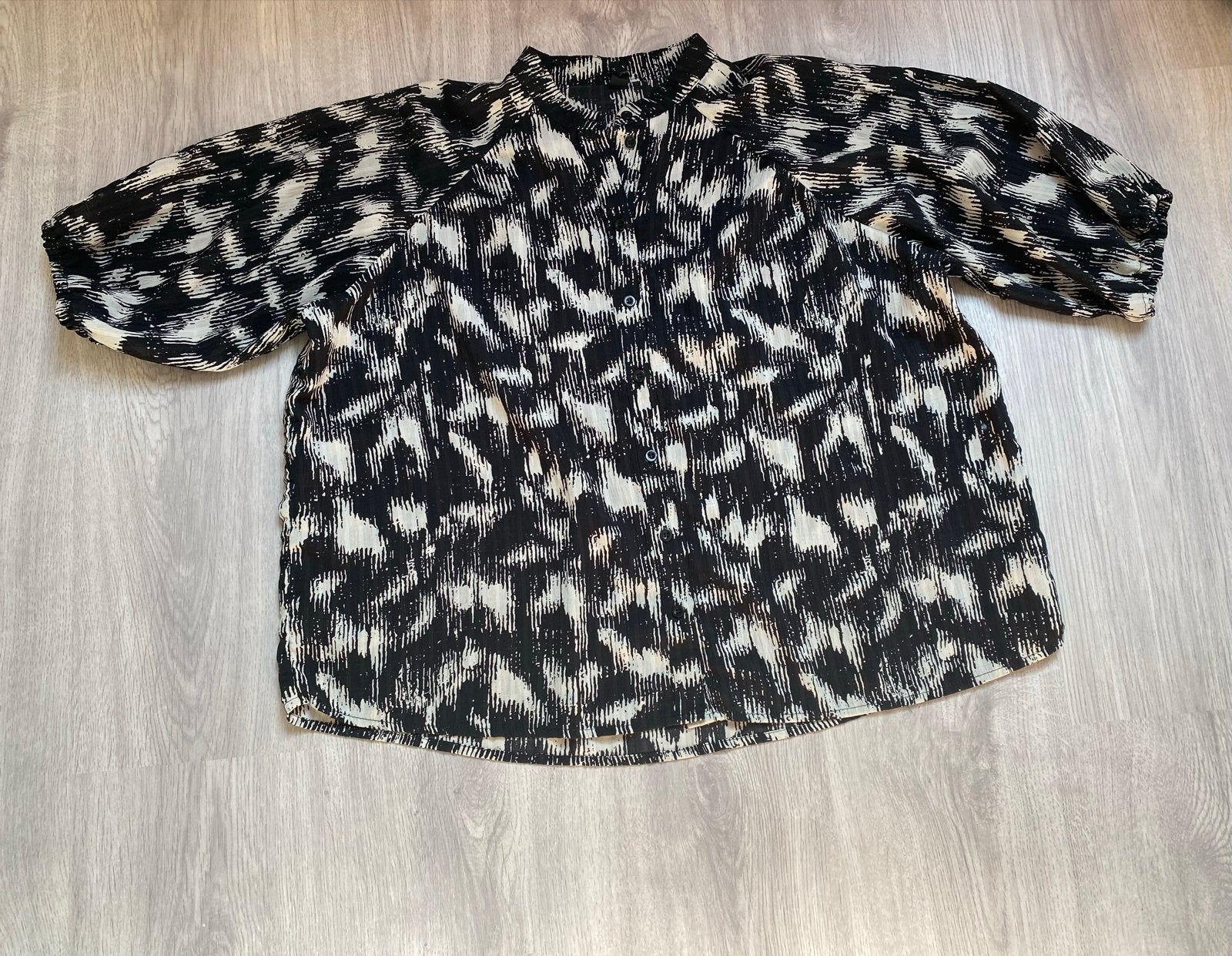 Dunne blouse Eksept maat M met knoopjes, Ophalen of Verzenden, Zo goed als nieuw, Maat 38/40 (M), Zwart