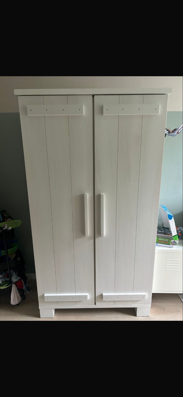 Bopita Witte kledingkast met planken en hangruimte, Ophalen, Gebruikt, 50 tot 100 cm, 150 tot 200 cm