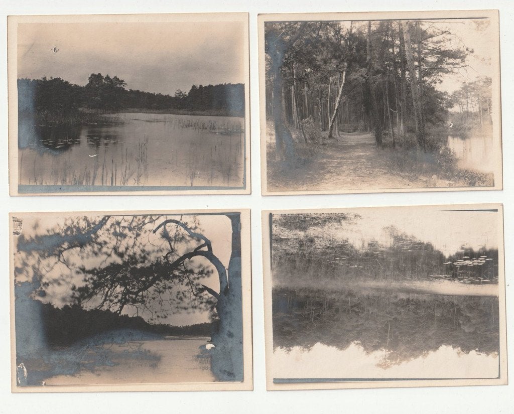 Oisterwijk ven 6 oude foto's 1924, Natuur, Gebruikt, Foto, Ophalen of Verzenden
