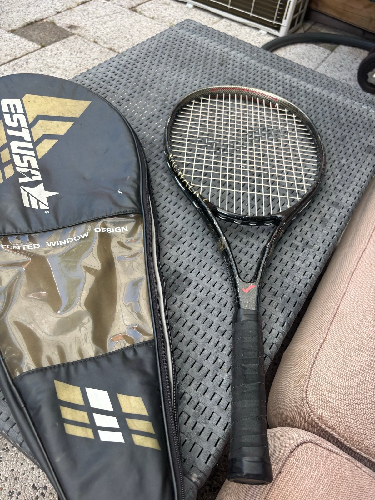 Estusa tennisracket met hoes - Gebruikt, Ophalen of Verzenden, Gebruikt, Racket, Overige merken