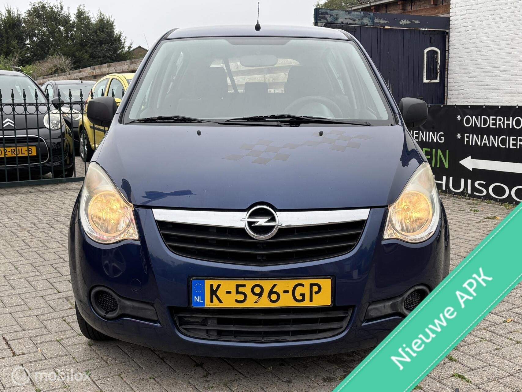 Opel Agila 1.0 Enjoy | 5drs | hoge instap | nieuwe apk |, Auto's, Gebruikt, 31 €/maand, Blauw, 996 cc